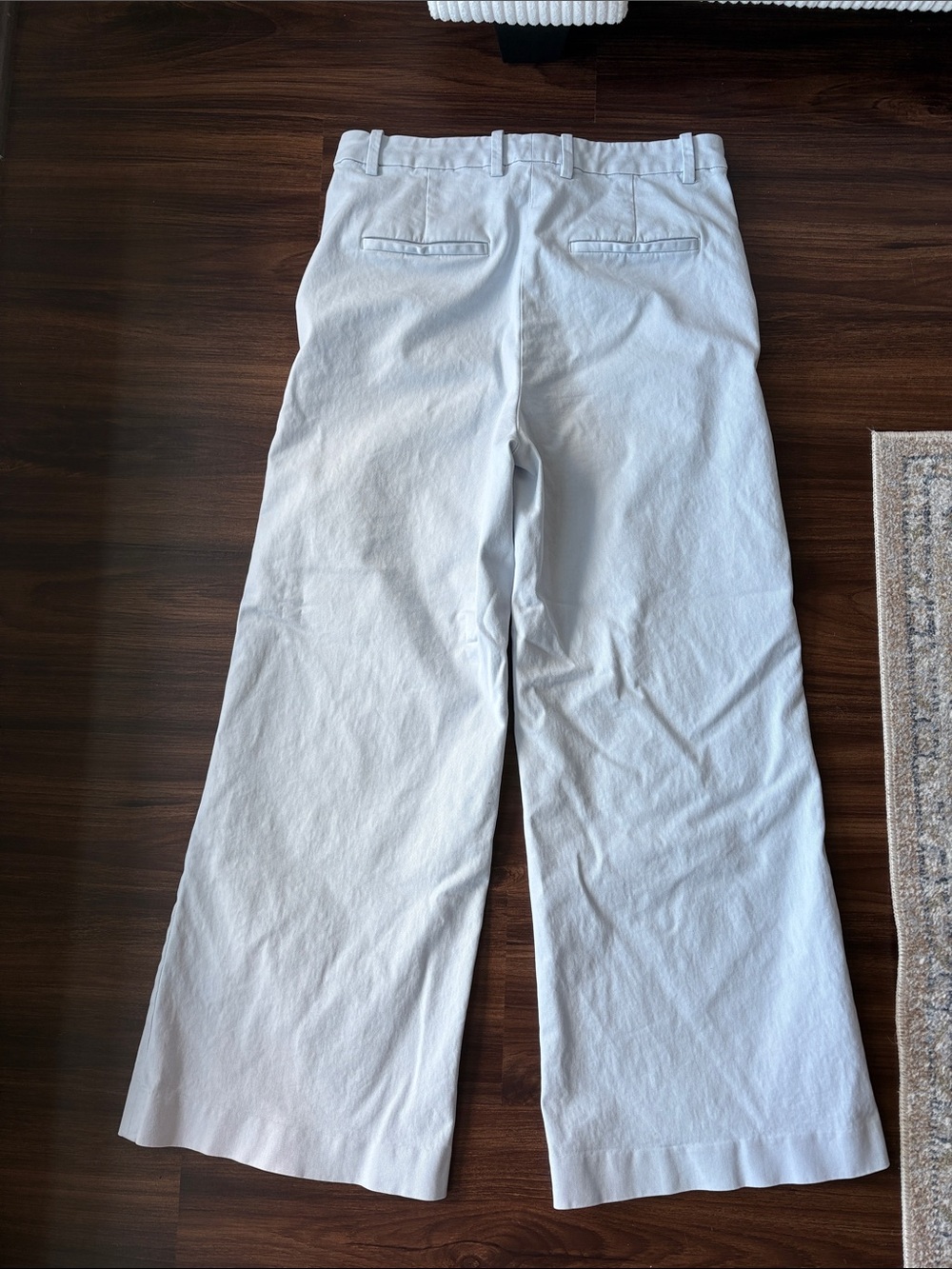 Theory Pale Blue Tailored Cotton Trousers - Picture 4 of 4